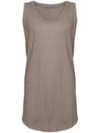 Daniel Andresen Sleevless Elongated Design T-shirt - Brown
