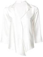Peter Cohen Ruffle Detail Top - White