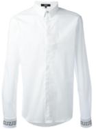 Versus Embroidered Logo Shirt, Men's, Size: 48, White, Cotton/spandex/elastane/polyester