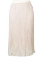 Marco De Vincenzo Straight Fit Ribbed Skirt - Neutrals
