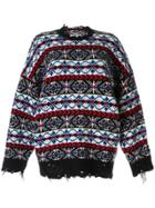 R13 Cashmere Distressed Jumper - Black