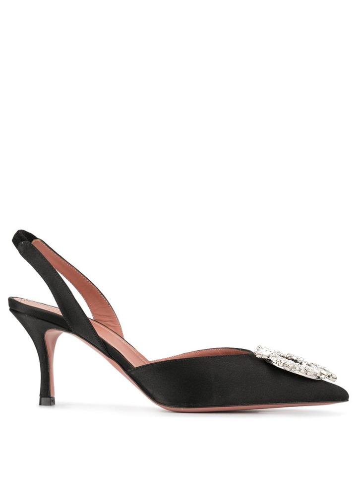 Amina Muaddi Begum Slingback 70 Pumps - Black