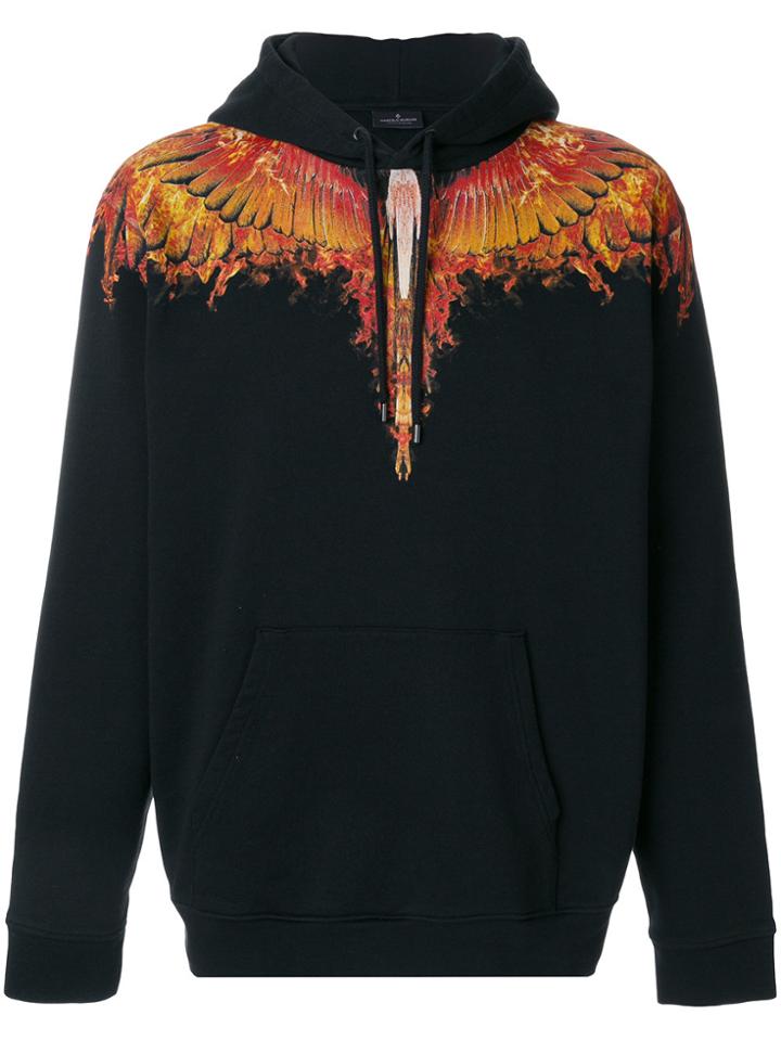 Marcelo Burlon County Of Milan Flame Wings Hooded Sweatshirt - Black