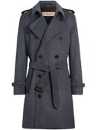Burberry Wool Cashmere Trench Coat - Grey