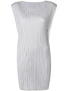 Pleats Please By Issey Miyake Short Pleated Dress - Grey