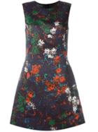 Cédric Charlier Floral Print Sleeveless Dress, Women's, Size: 42, Blue, Polyester