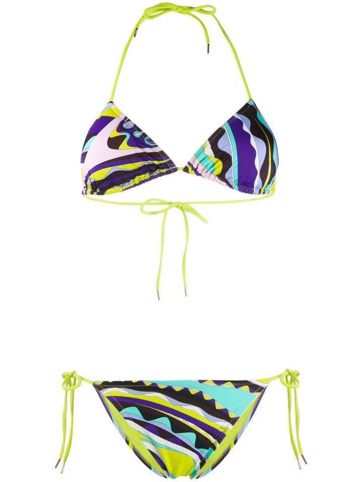 Emilio Pucci Psychedelic Printed Bikini - Blue