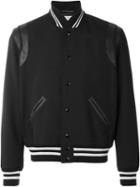 Saint Laurent Classic Teddy Jacket, Men's, Size: 48, Black, Cotton/lamb Skin/cupro/virgin Wool
