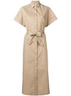 Maison Kitsuné Belted Shirt Dress - Neutrals