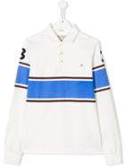 Hackett Kids Contrast Stripe Polo Shirt - White