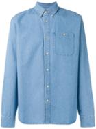 A Kind Of Guise Button-down Denim Shirt, Men's, Size: Large, Blue, Cotton