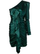 Alexandre Vauthier One Shoulder Ruched Dress - Green