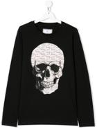 Philipp Plein Junior Teen Multi Logo Skull T-shirt - Black