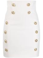 Balmain Grain De Poudre Skirt - White