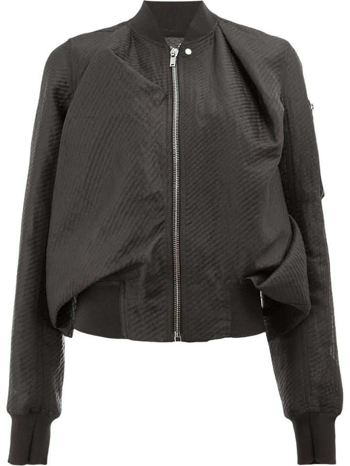 Rick Owens Boxy Bomber Jacket - Black