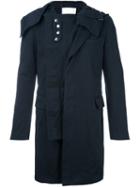 Sacai Layered Coat, Men's, Size: 1, Blue, Cotton/cupro