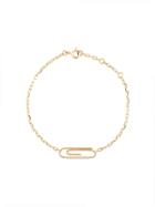 Aurelie Bidermann Paperclip 18kt Gold Diamond Bracelet - Metallic