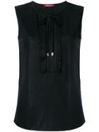 Max Mara Studio Tie Neck Vest Top - Black