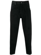 Fumito Ganryu Exposed Pocket Cropped Trousers - Black