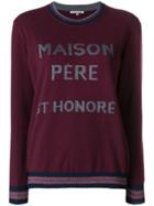 Maison Père Logo Knit Sweater - Red