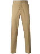Lanvin Appliqué Stripe Trousers, Men's, Size: 48, Nude/neutrals, Cotton