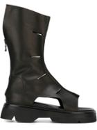 Julius Cut Out Boots, Men's, Size: 43, Black, Calf Leather/rubber