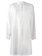 Dusan Striped Shirt Dress, Women's, Size: Small, White, Viscose