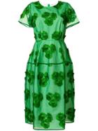 P.a.r.o.s.h. Embroidered Floral Dress - Green