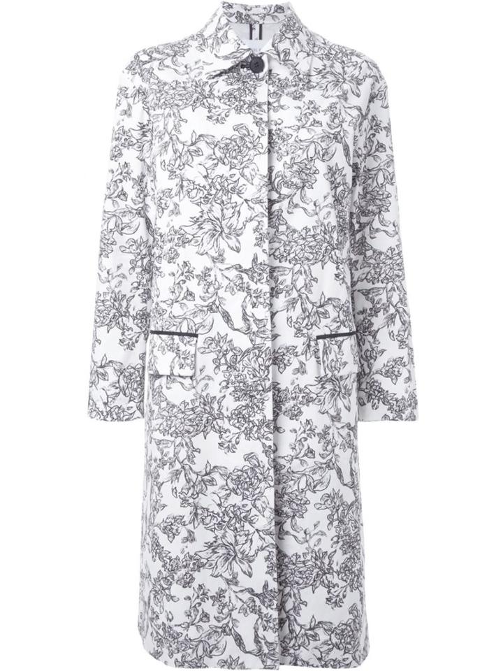 Le Ciel Bleu Floral Print Coat