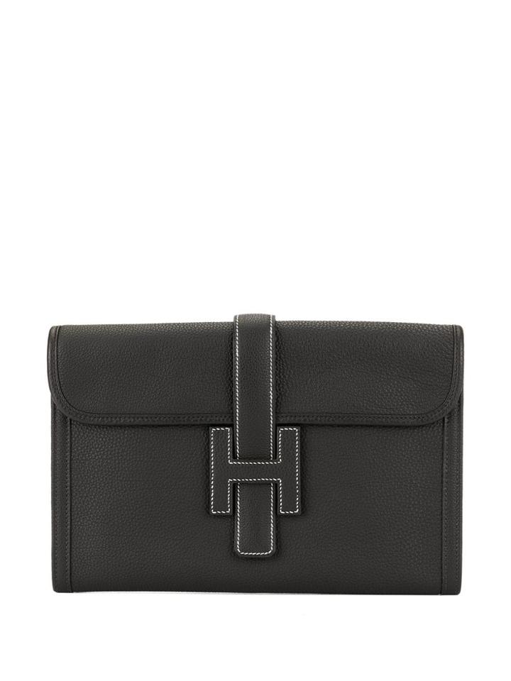 Hermès Vintage H Logos Clutch - Black