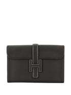 Hermès Vintage H Logos Clutch - Black