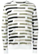 Ermanno Scervino Striped Sweatshirt, Men's, Size: 50, Nude/neutrals, Cotton