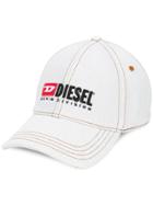 Diesel Embroidered Denim Baseball Cap - Neutrals