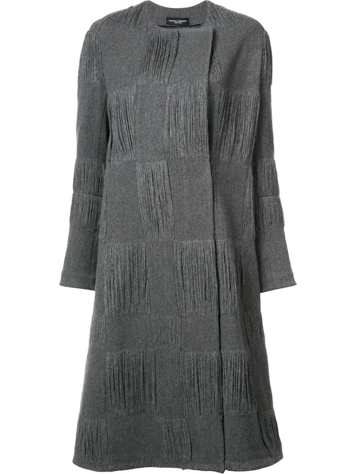 Narciso Rodriguez Textured Check Coat - Grey