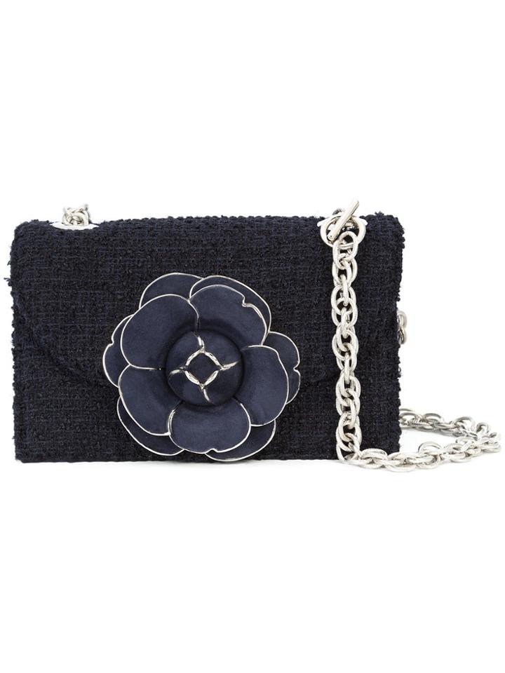 Oscar De La Renta Floral Boucle Bag - Blue