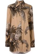 Off-white Feather Print Long Shirt