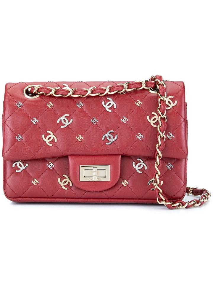 Chanel Vintage 2.55 Line Quilted Double Flap Cc Chain Shoulder Bag -