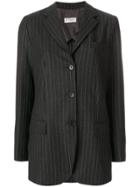 Alberto Biani Striped Fitted Blazer - Grey