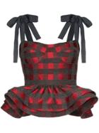 Silvia Tcherassi Dakia Printed Peplum Hem Top - Multicolour