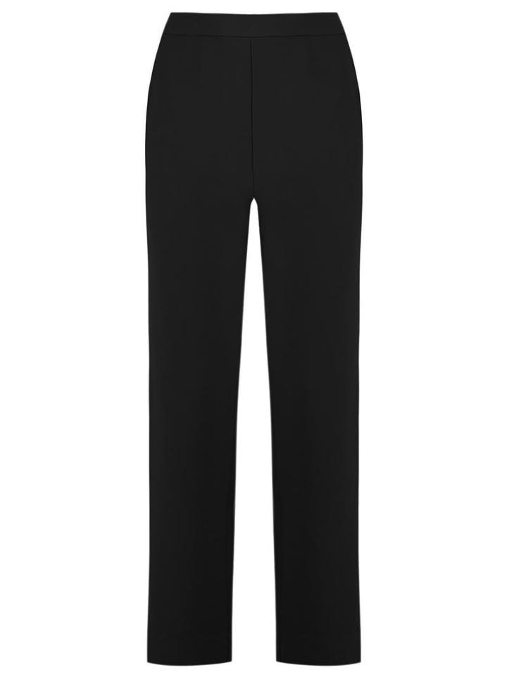 Andrea Marques Straight Leg Trousers, Women's, Size: 42, Black, Acetate/viscose