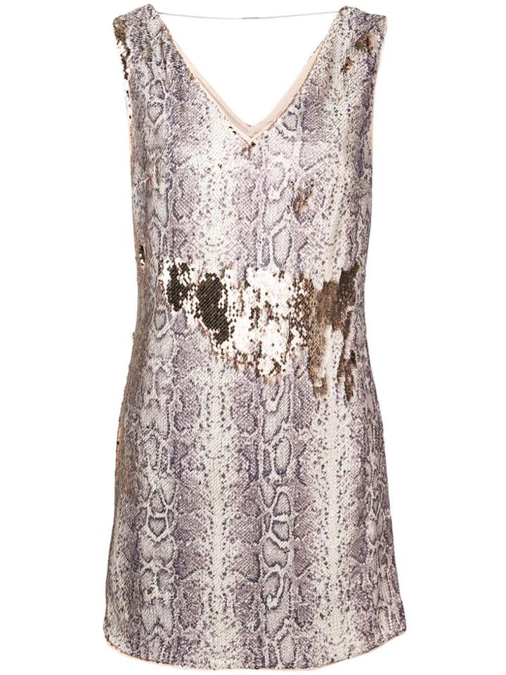 Liu Jo Python Print Short Slip Dress - Neutrals