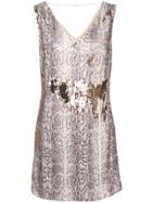 Liu Jo Python Print Short Slip Dress - Neutrals