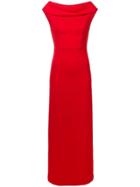 P.a.r.o.s.h. Boat Neck Gown - Red