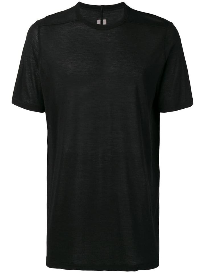 Rick Owens Silk Blend T-shirt - Black