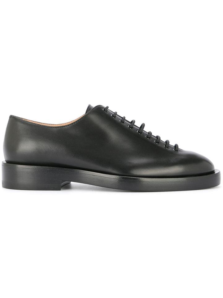 Jil Sander Lace Up Leather Shoes - Black