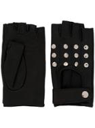 Manokhi Studded Fingerless Gloves - Black