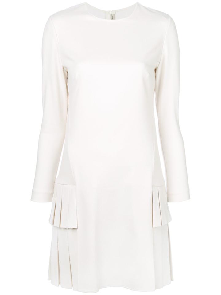 Ermanno Scervino Pleated Fitted Dress - White
