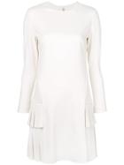 Ermanno Scervino Pleated Fitted Dress - White