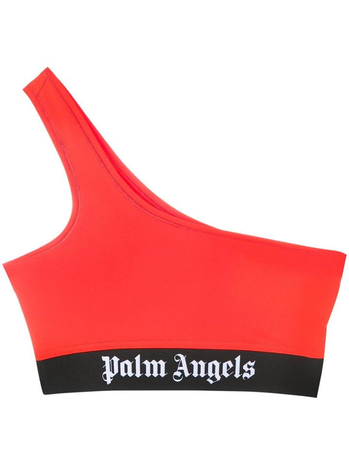 Palm Angels One Shoulder Crop Top - Orange