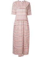 Marni Striped T-shirt Dress, Women's, Size: 44, White, Cotton